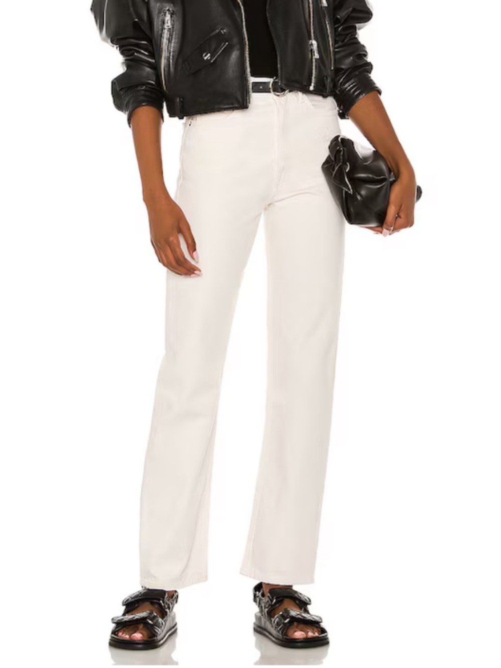 Agolde White Straight-Leg Jeans